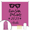 Cousin Crew Beach Mat - Custom Year & Names Family Gift for Pool & Beach - Joliny