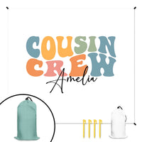 Personalized Cousin Crew Beach Mat - Multi-Color Family Gift for Pool & Beach - Joliny