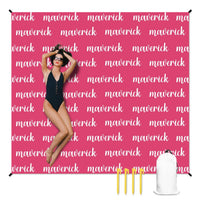 Full Width Name Customized Beach Mat - Joliny