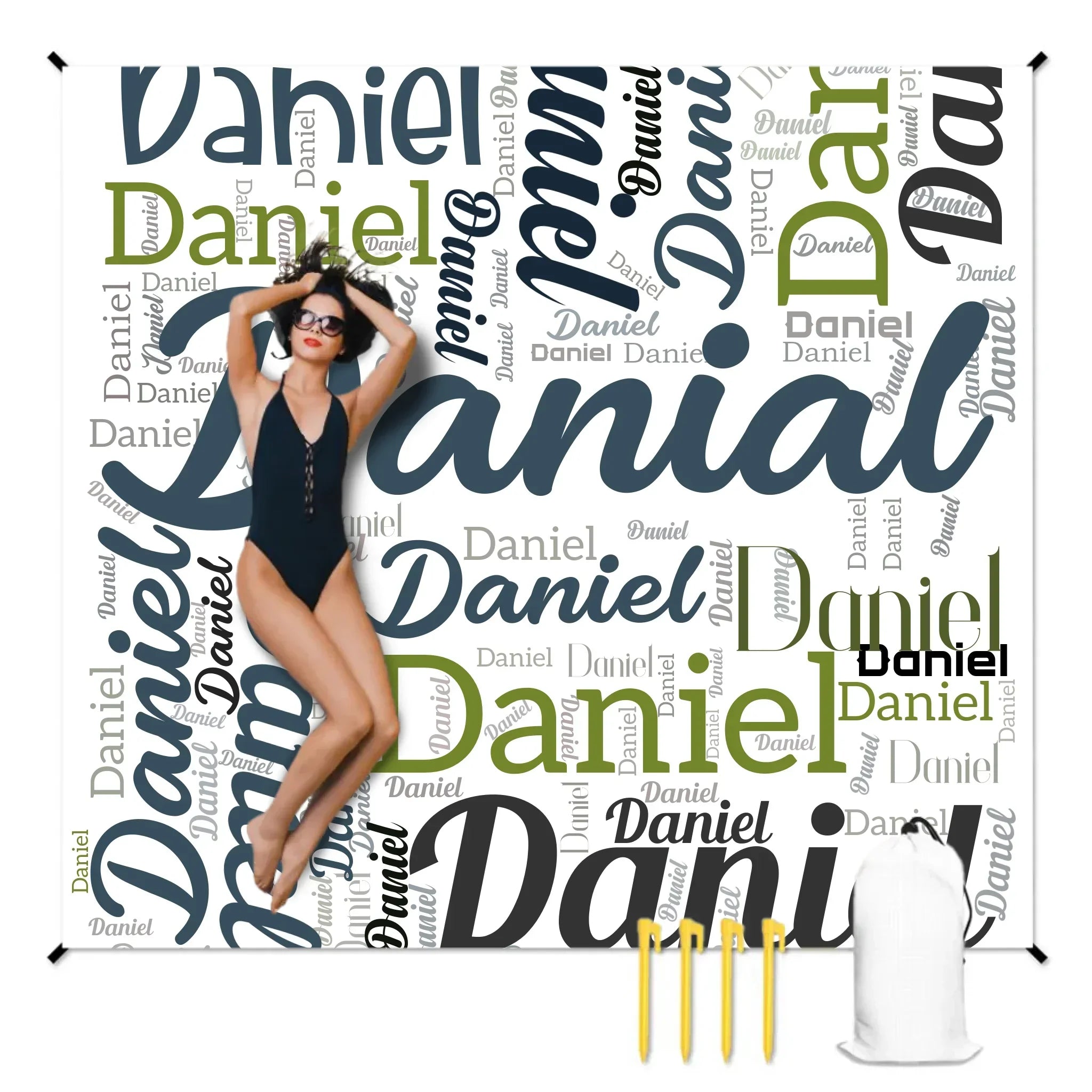 Personalized Custom Beach Mat with Name - Joliny