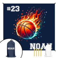 Sportsmanship Customized Ball Sports Beach Mat - Personalized Name And Number - A Gift For Sports Lovers - Joliny