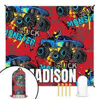 Personalized Monster Truck Name Custom Beach Mat - Joliny