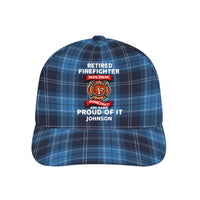 Personalized Firefighter Distressed Washed Cotton Printed Cap - Joliny