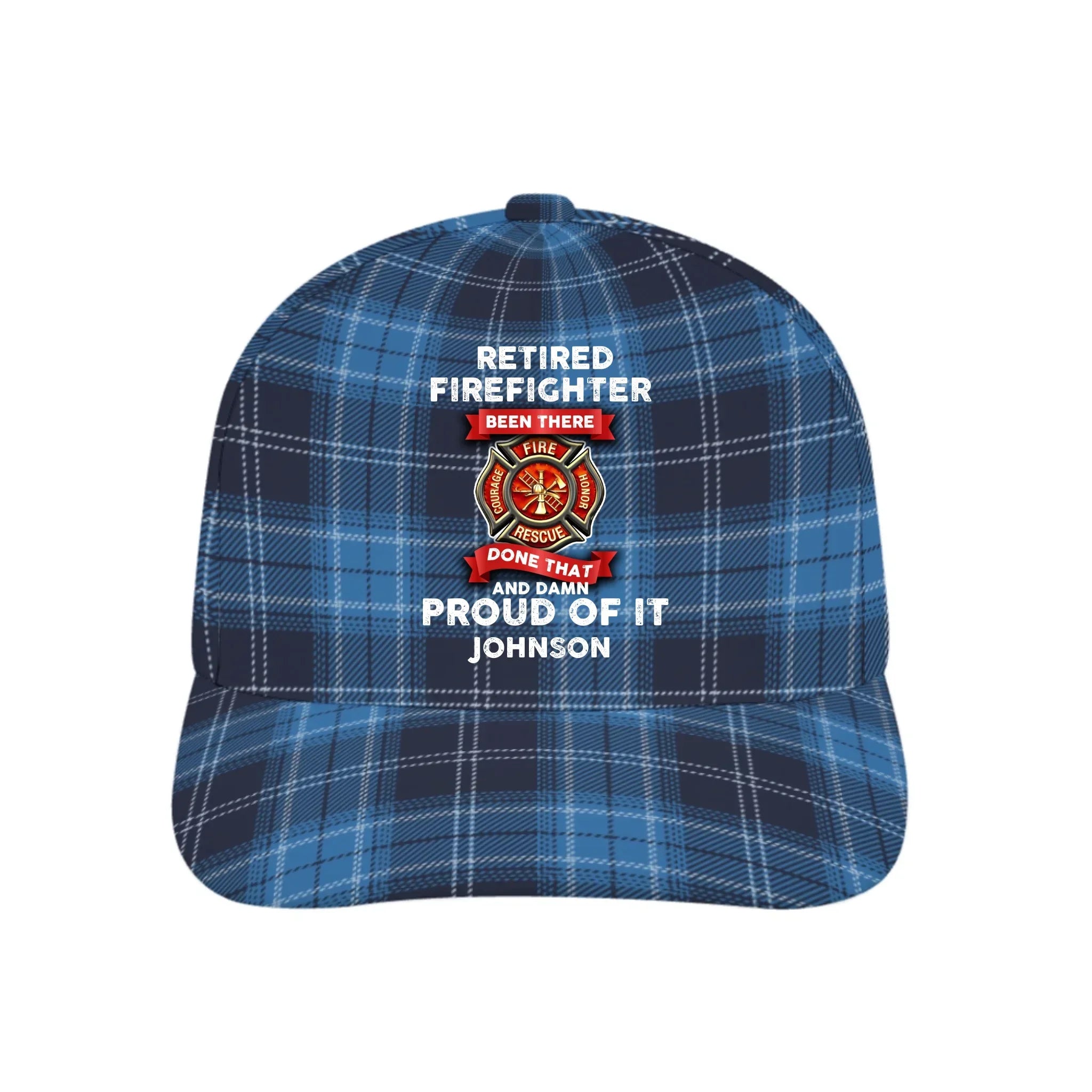 Personalized Firefighter Distressed Washed Cotton Printed Cap