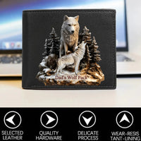 Papa's Wolf - Personalized Father Custom Wallet - Joliny