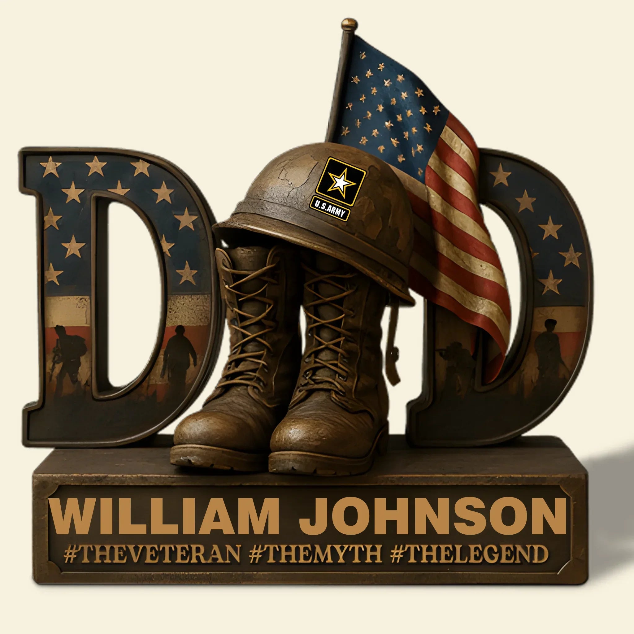 Veteran Dad Acrylic Plaque Personalized Gifts For Dad