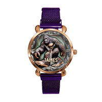 Mystical Creature - Personalized Name Big Gorilla Print Watch - Joliny
