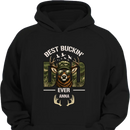 Hunter Dad Best Buckin' Dad Custom Kids Name - Personalized Shirt - Joliny