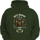 Hunter Dad Best Buckin' Dad Custom Kids Name - Personalized Shirt - Joliny