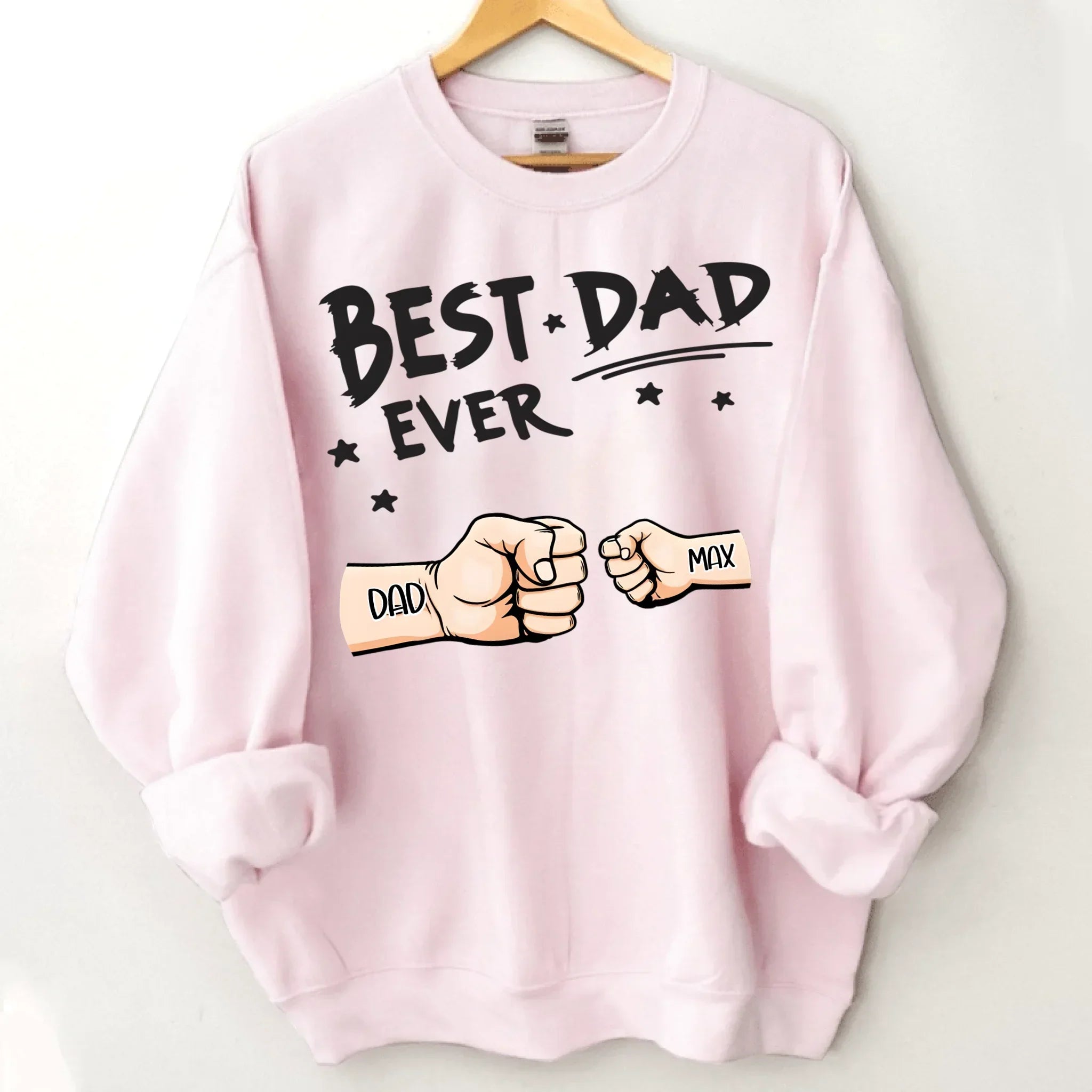 Best Dad Ever Fist Bump - Personalized Father Clothes - Joliny