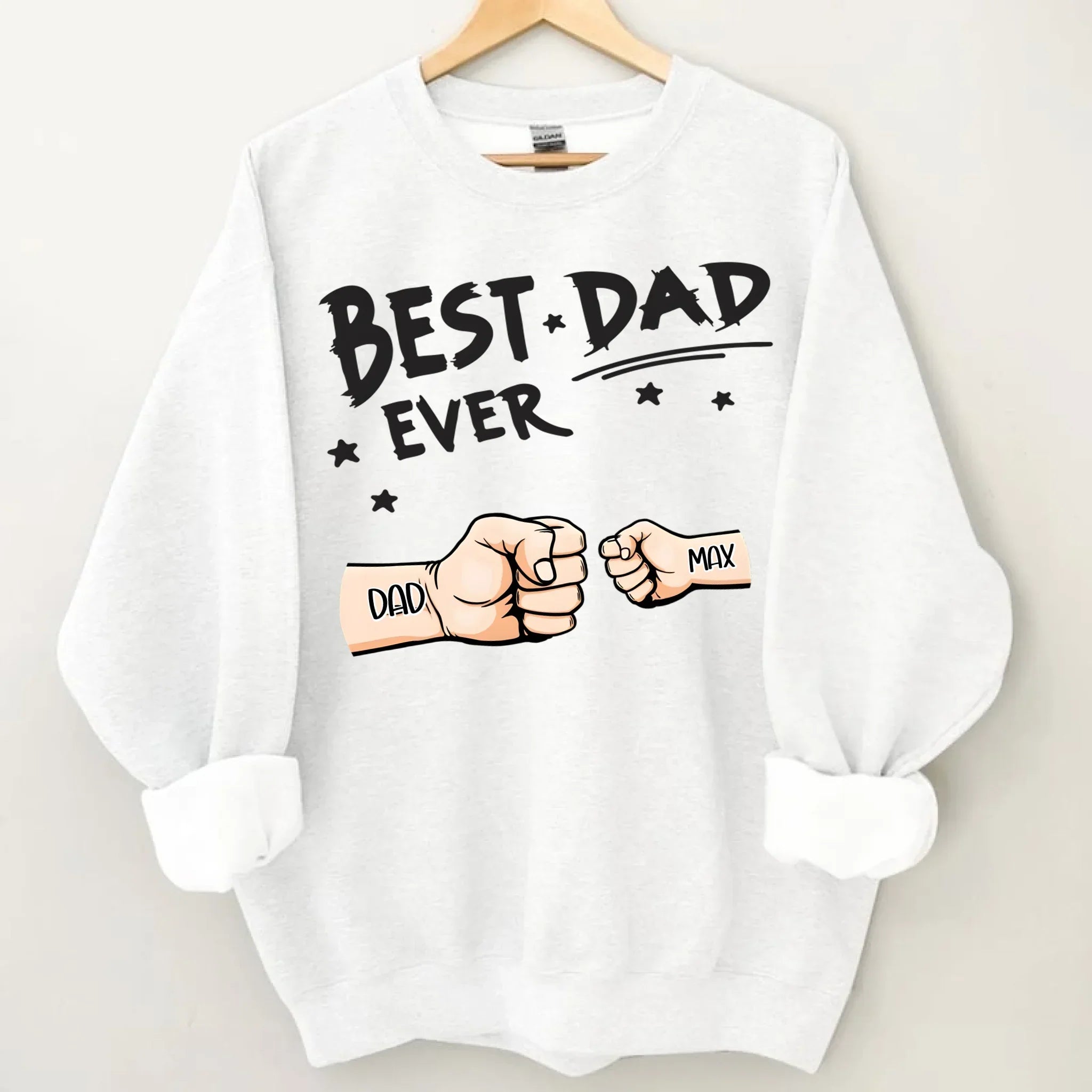 Best Dad Ever Fist Bump - Personalized Father Clothes - Joliny