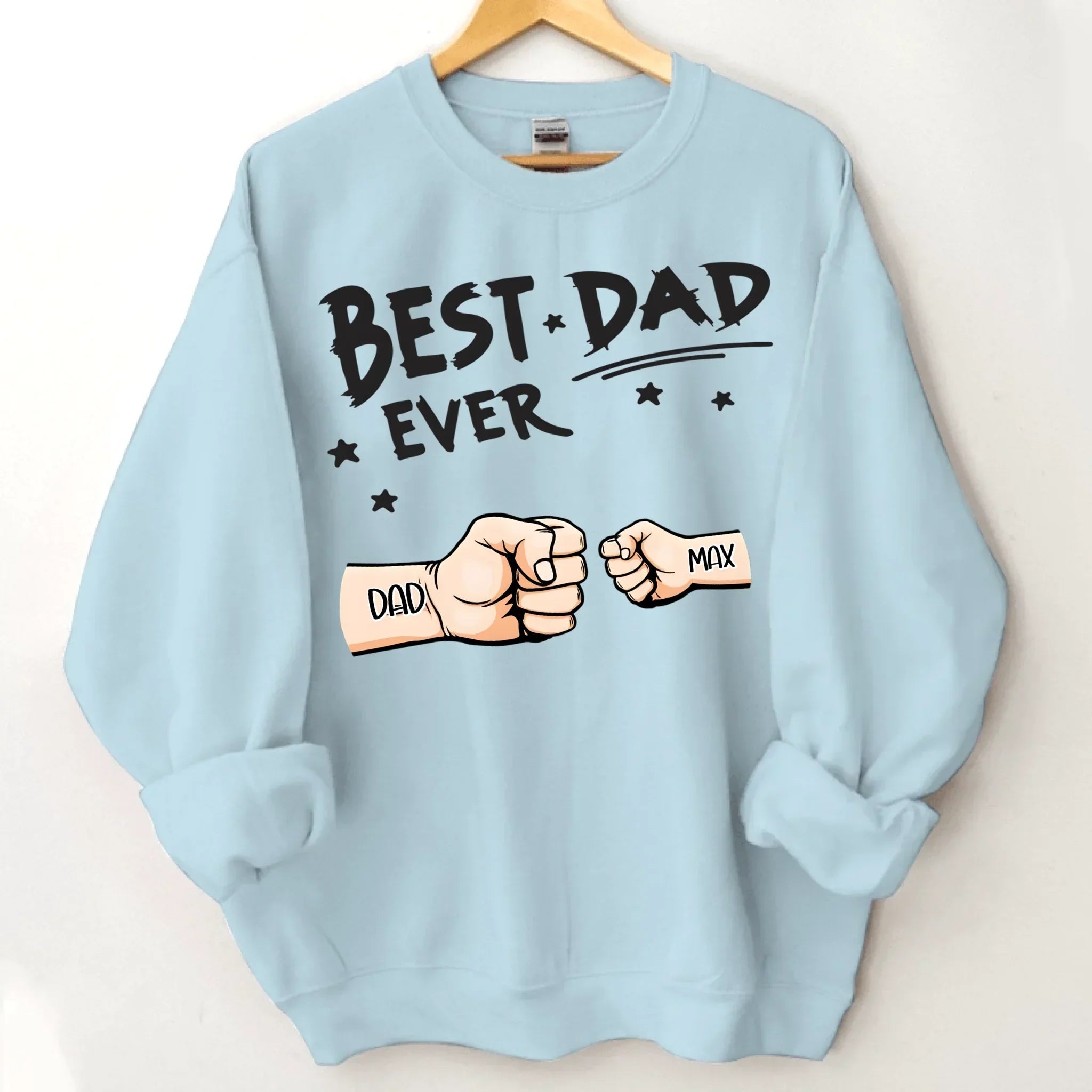 Best Dad Ever Fist Bump - Personalized Father Clothes - Joliny