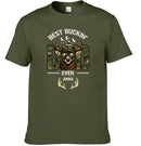 Hunter Dad Best Buckin' Dad Custom Kids Name - Personalized Shirt - Joliny