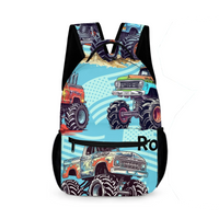 Name Customized Big Gear Wheels Truck Backpack, Kids School Season Gift - Joliny