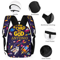 I Am A Child Of God - Personalized Name Customized School Bag - A Great Gift For Your Child For The School Season! - Joliny