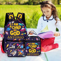 I Am A Child Of God - Personalized Name Customized School Bag - A Great Gift For Your Child For The School Season! - Joliny