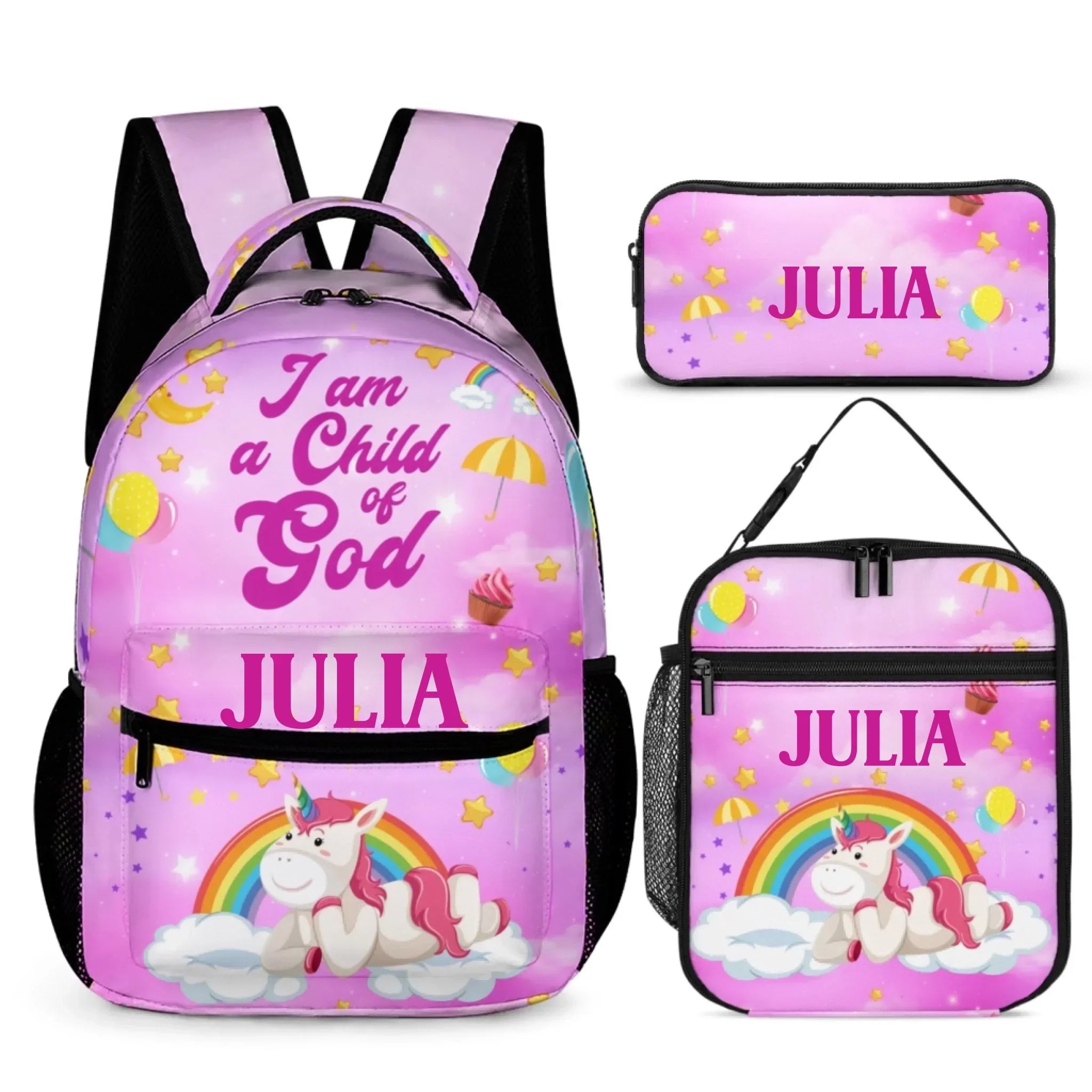 I Am A Child Of God - Personalized Name Customized School Bag - A Great Gift For Your Child For The School Season! - Joliny