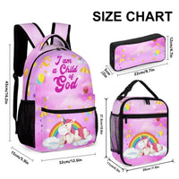 I Am A Child Of God - Personalized Name Customized School Bag - A Great Gift For Your Child For The School Season! - Joliny