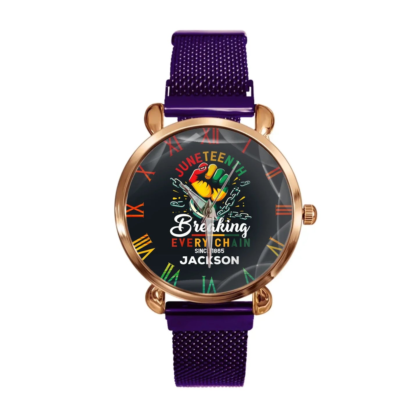 Breaking Chain - Personalized Name Freedom Theme Watch - Joliny