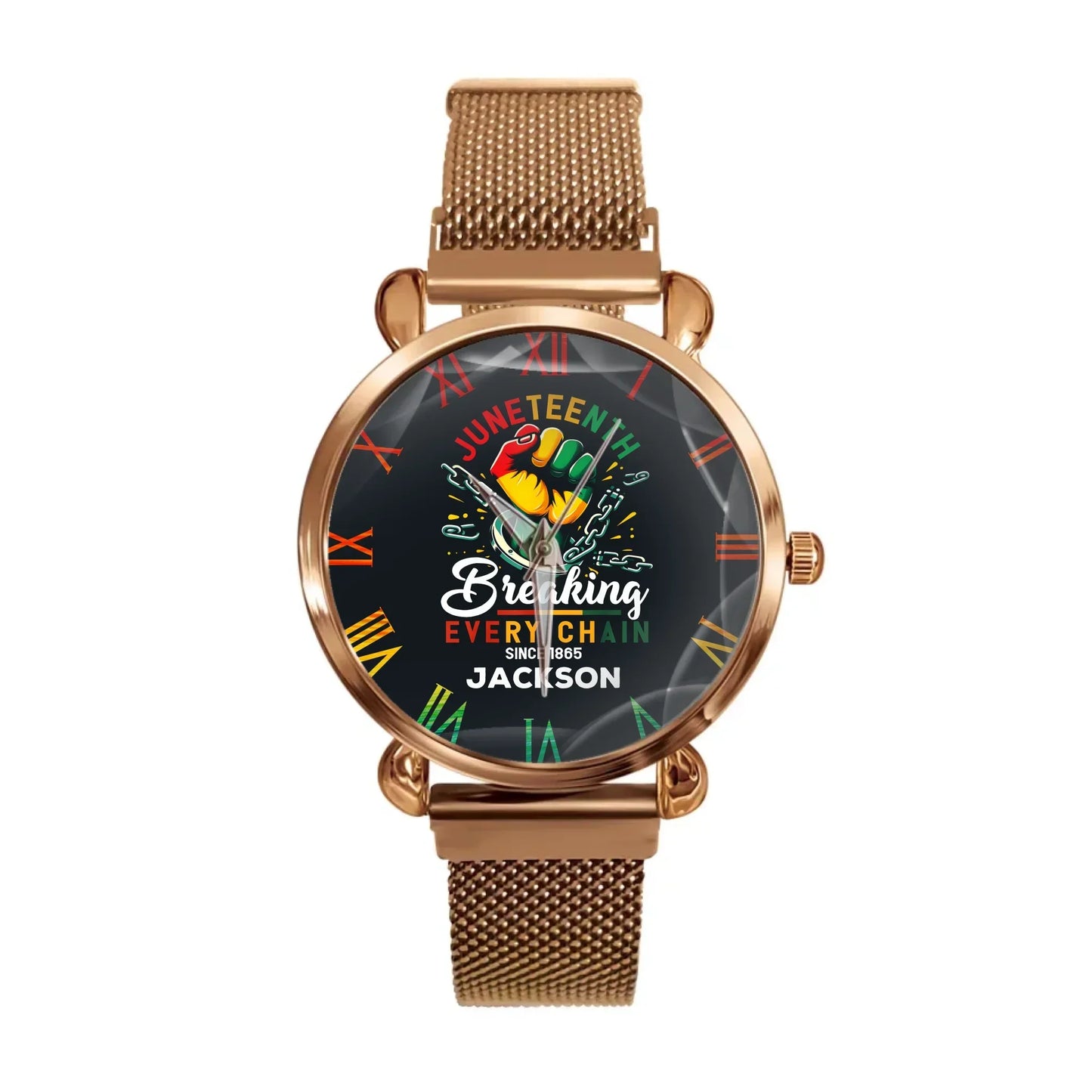 Breaking Chain - Personalized Name Freedom Theme Watch - Joliny