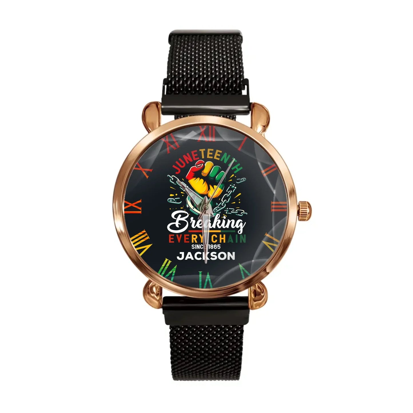 Breaking Chain - Personalized Name Freedom Theme Watch - Joliny