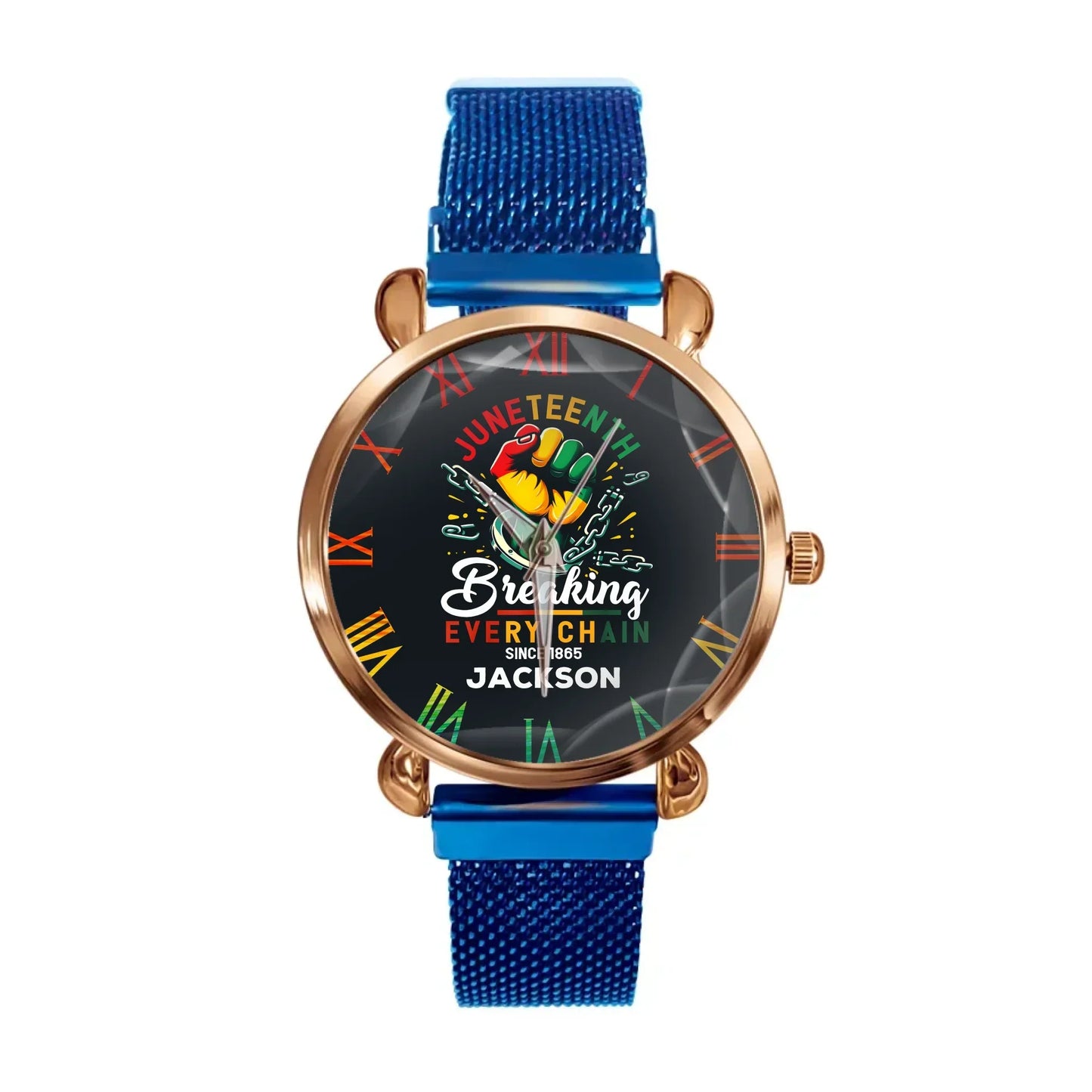 Breaking Chain - Personalized Name Freedom Theme Watch - Joliny