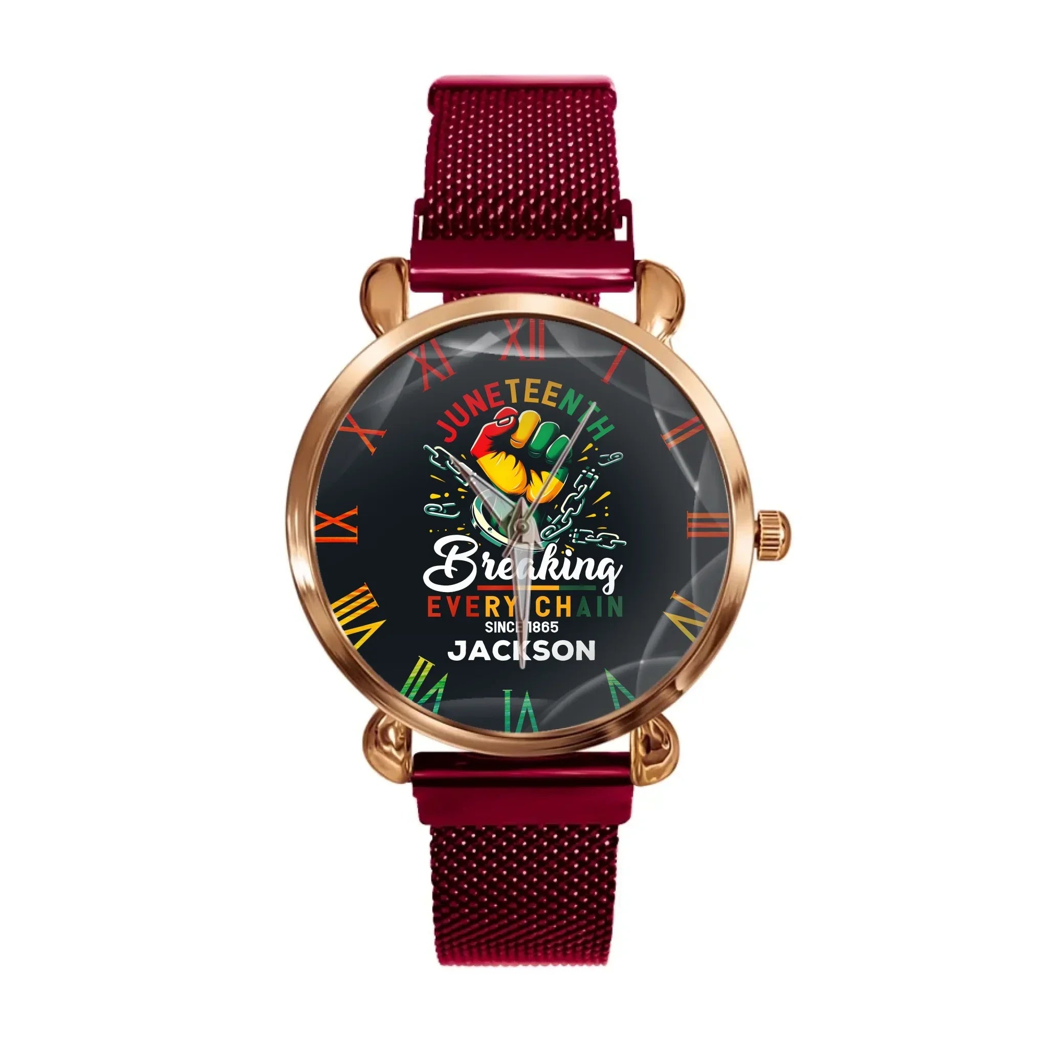 Breaking Chain - Personalized Name Freedom Theme Watch - Joliny