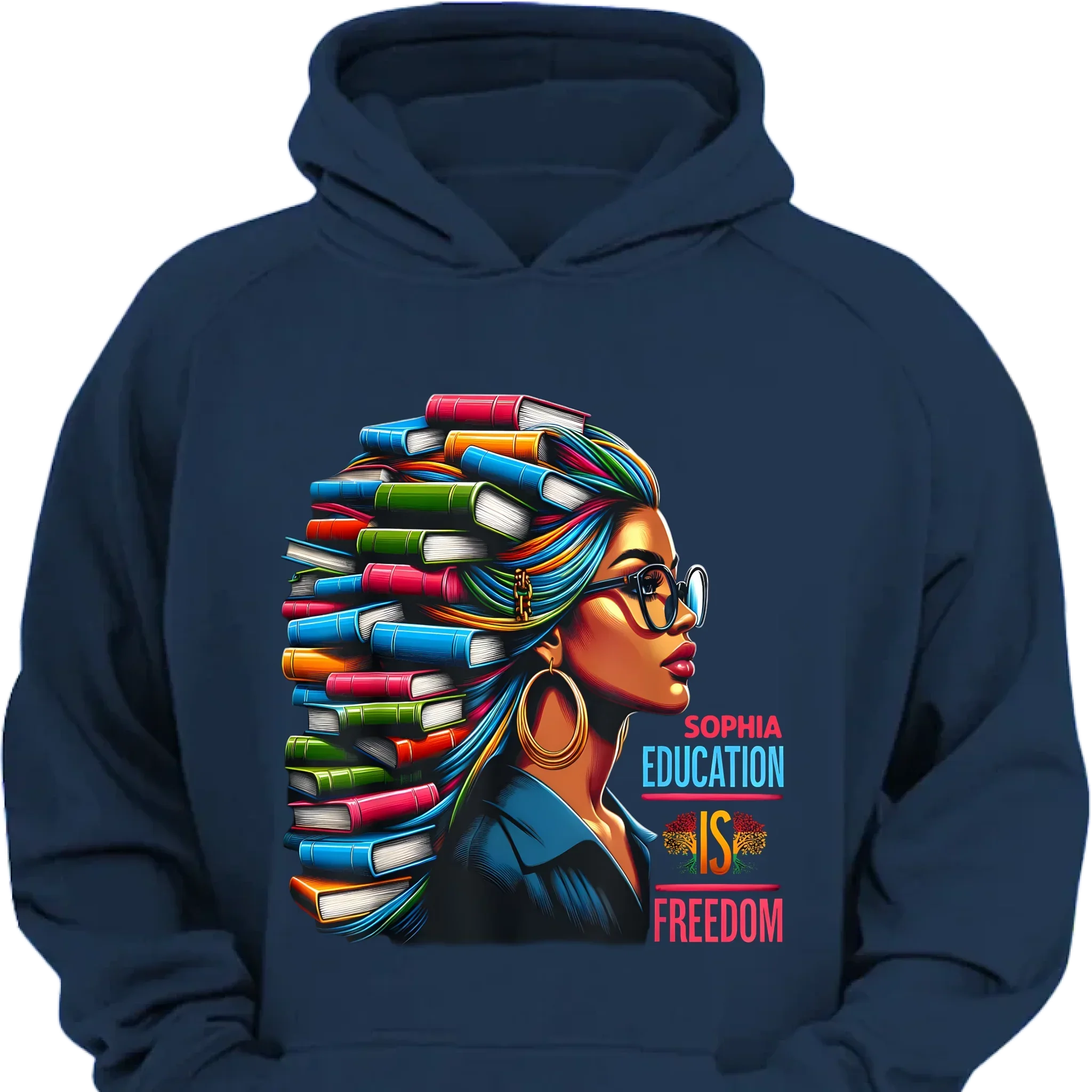 Education is Freedom - Personalized Name Teacher Theme Clothes - Joliny