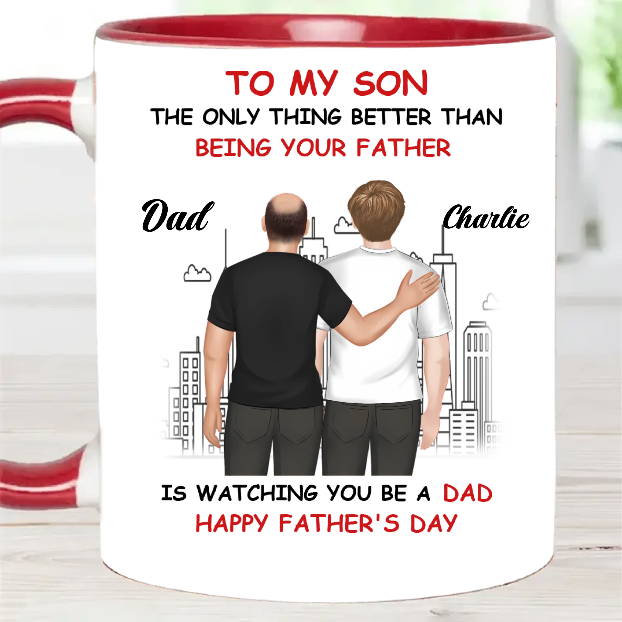 To My Son Cartoonize - Personalized Mug