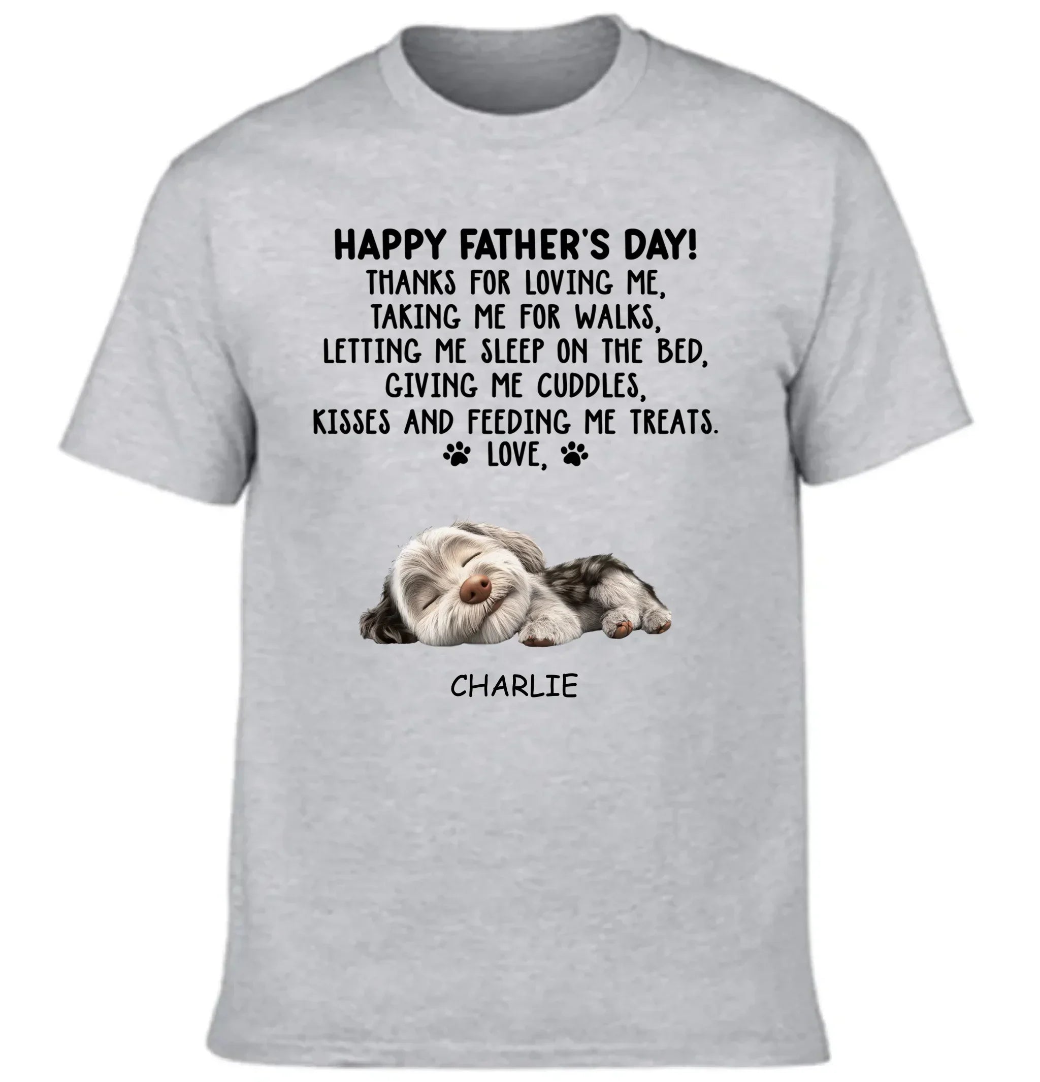 Thanks For Loving Me Dad - Personalized Custom Unisex Clothes - Father's Day Gift