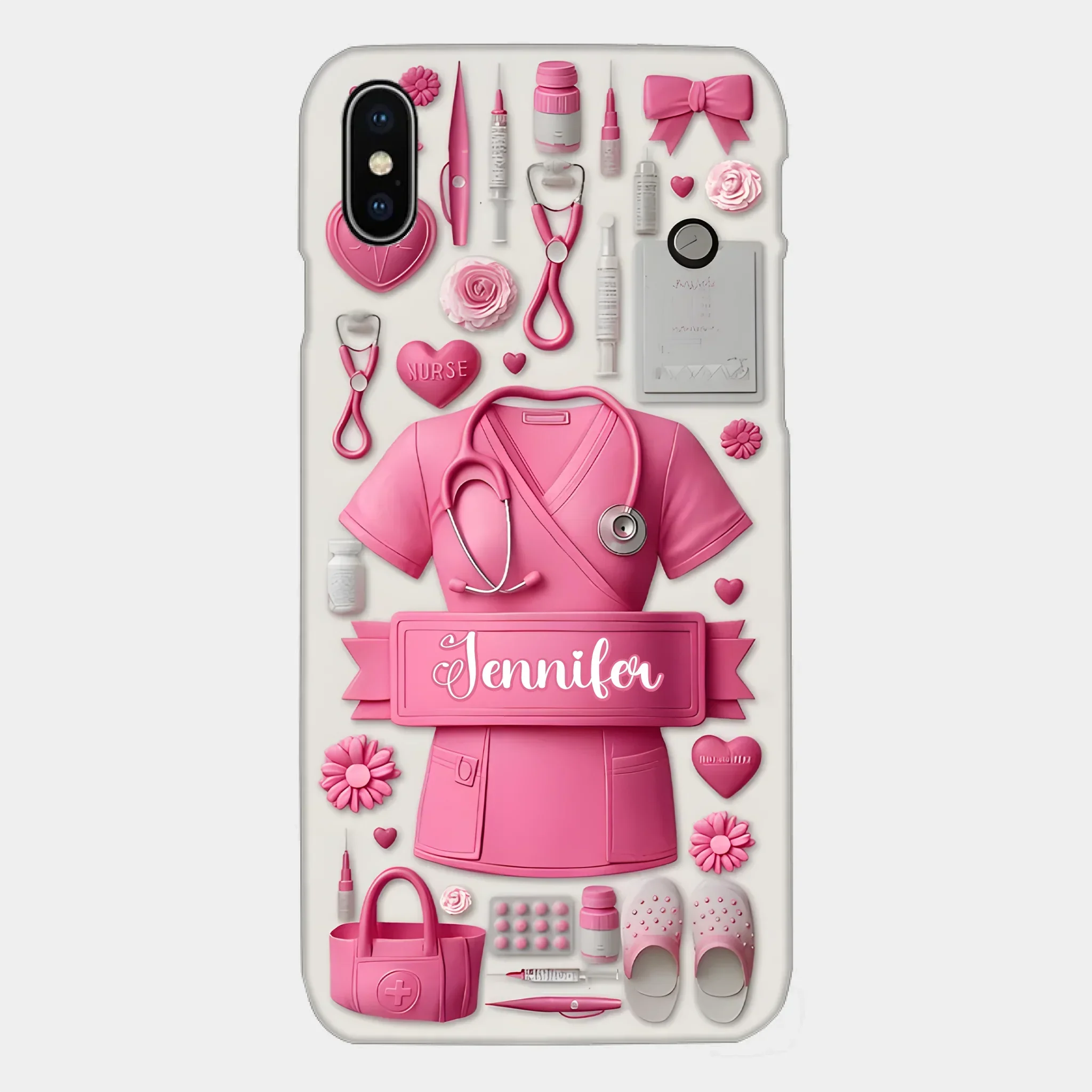 Nursing Is A Work Of Heart - Personalized Nurse Full Print Phone Cases
