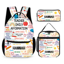 Teacher Daily Affirmation - Personalized Backpack - Joliny