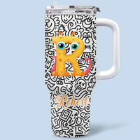 Interesting Graffiti-covered Car Cup - Personalized Name 40oz Tumbler - Joliny