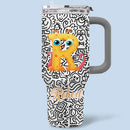 Interesting Graffiti-covered Car Cup - Personalized Name 40oz Tumbler - Joliny