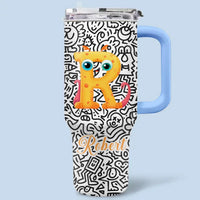 Interesting Graffiti-covered Car Cup - Personalized Name 40oz Tumbler - Joliny