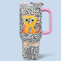 Interesting Graffiti-covered Car Cup - Personalized Name 40oz Tumbler - Joliny