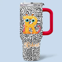 Interesting Graffiti-covered Car Cup - Personalized Name 40oz Tumbler - Joliny