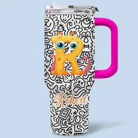 Interesting Graffiti-covered Car Cup - Personalized Name 40oz Tumbler - Joliny