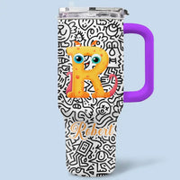 Interesting Graffiti-covered Car Cup - Personalized Name 40oz Tumbler - Joliny