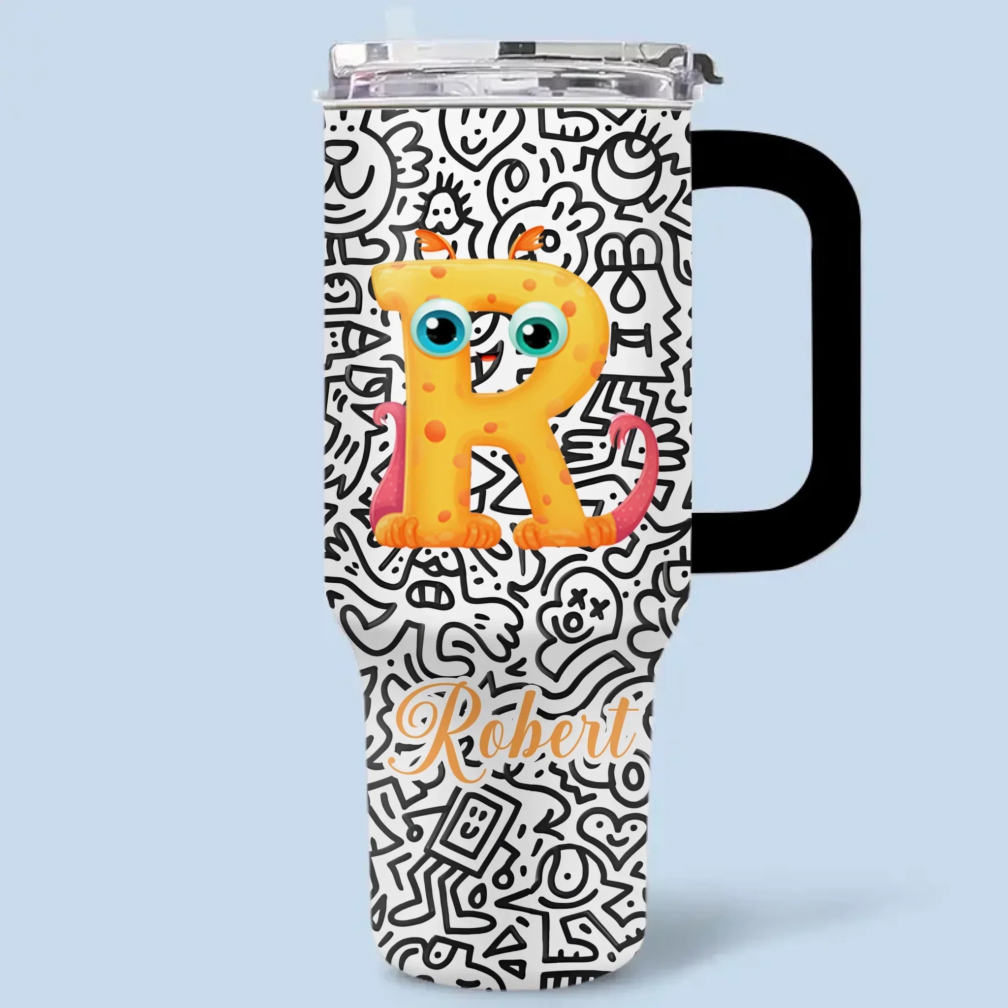 Interesting Graffiti-covered Car Cup - Personalized Name 40oz Tumbler