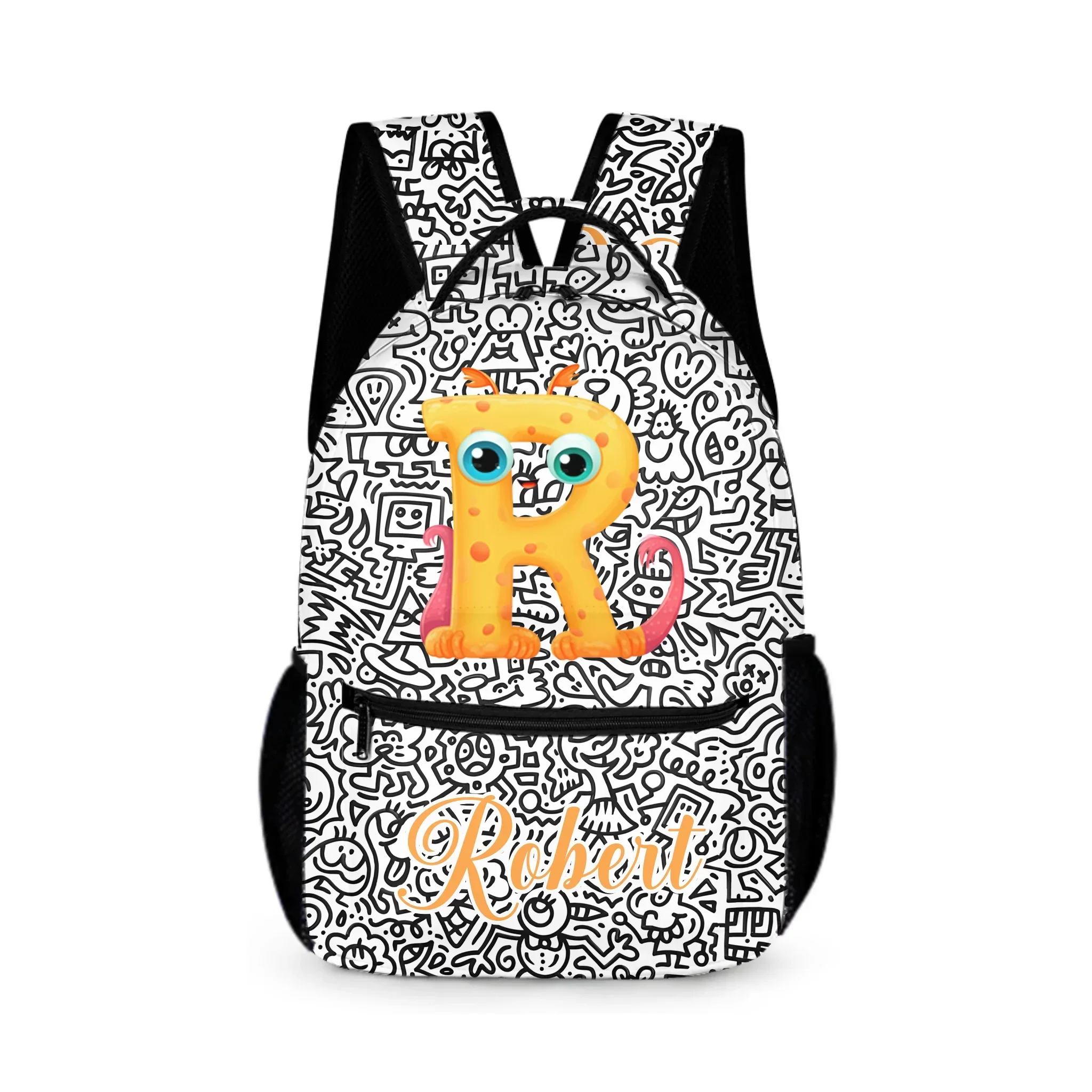 Interesting Graffiti-covered Backpack - Personalized Name