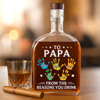 To My First And Forever Hero - Family Personalized Whiskey Bottle - Joliny