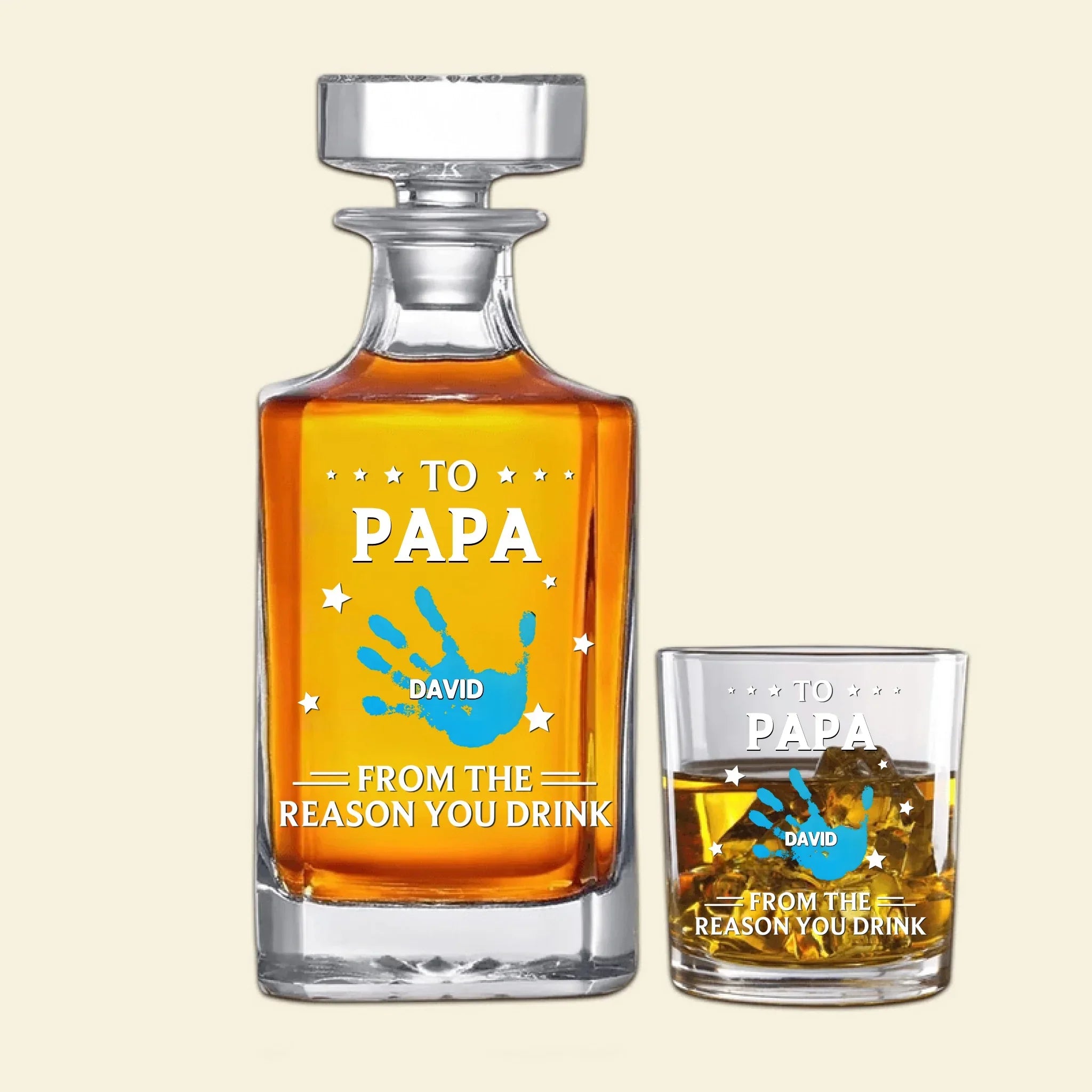 To My First And Forever Hero - Family Personalized Whiskey Bottle - Joliny