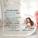 To My Dad - Personalized Love Dad Shaped Acrylic Plaque - Joliny