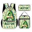 Customized Children's Backpack - with Customized Name and Initial Dinosaur Pattern - School Season Gift for Children - Joliny