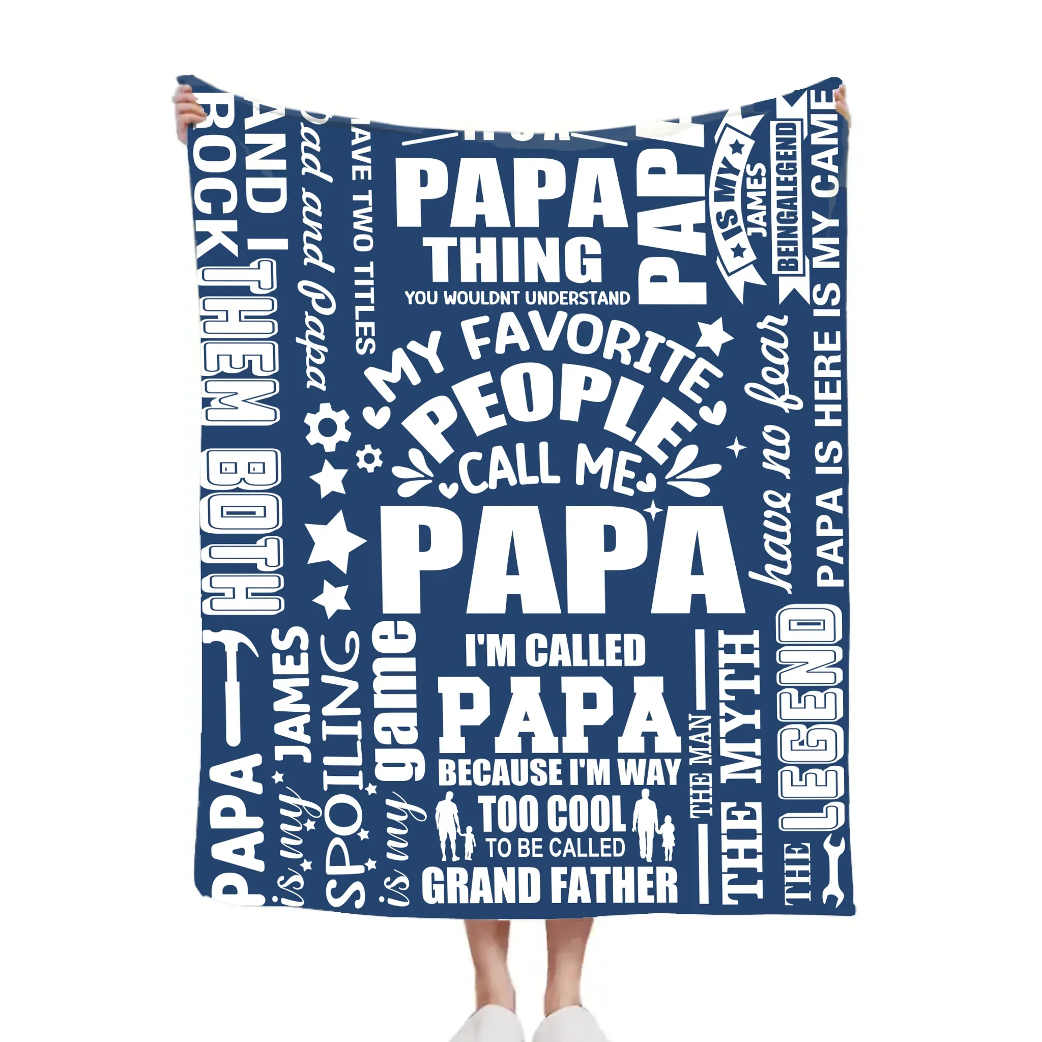 To My Dad - Personalized Flannel Blanket - Father's Gift