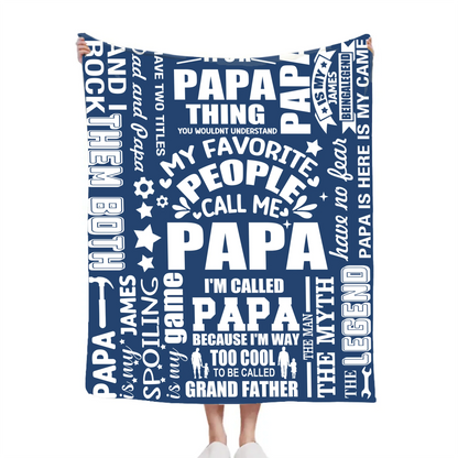 To My Dad - Personalized Flannel Blanket - Father's Gift