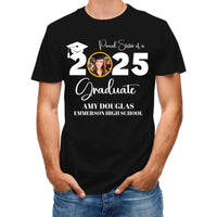 Custom Graduation Photo T-shirt, Proud Mom Of A Graduate - Joliny