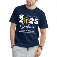 Custom Graduation Photo T-shirt, Proud Mom Of A Graduate - Joliny
