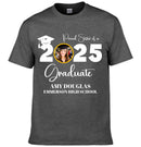 Custom Graduation Photo T-shirt, Proud Mom Of A Graduate - Joliny
